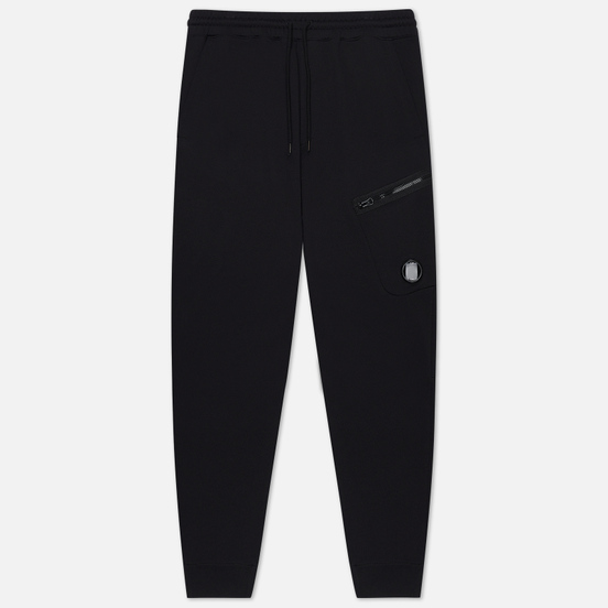 Мужские брюки C.P. Company Diagonal Fleece Lens Zip Pocket Black