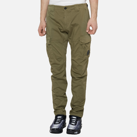Мужские брюки C.P. Company Garment Dyed Stretch Sateen Lens Pocket Burnt Olive