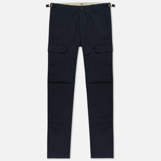 Мужские брюки Carhartt WIP Aviation Columbia Ripstop 6.5 Oz Dark Navy Rinsed