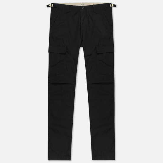 Мужские брюки Carhartt WIP Aviation Columbia Ripstop 6.5 Oz Black Rinsed
