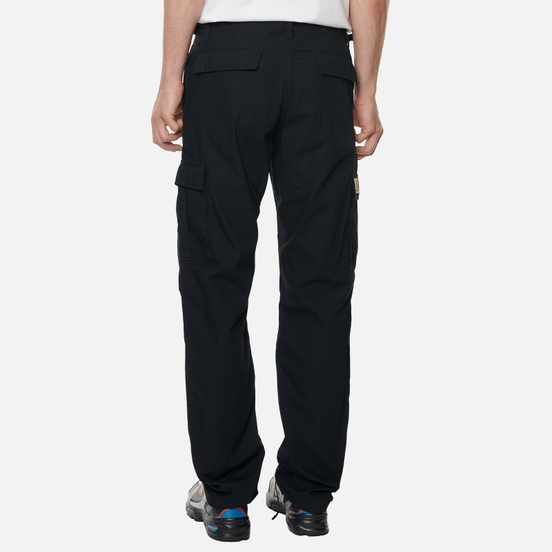 Мужские брюки Carhartt WIP Aviation Columbia Ripstop 6.5 Oz Black Rinsed