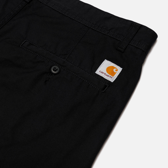 Мужские брюки Carhartt WIP Memphis 6 Oz Black Rinsed