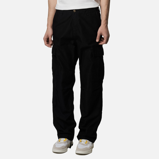 Мужские брюки Carhartt WIP Regular Cargo 8 Oz Black Stone Washed