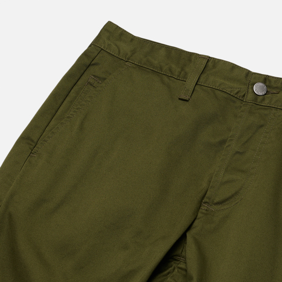 Мужские брюки Edwin ED-55 Chino Compact Twill 9 Oz Military Green Plain Rinsed