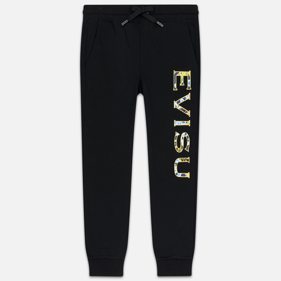 Мужские брюки Evisu All Over Pattern Logo Printed Black