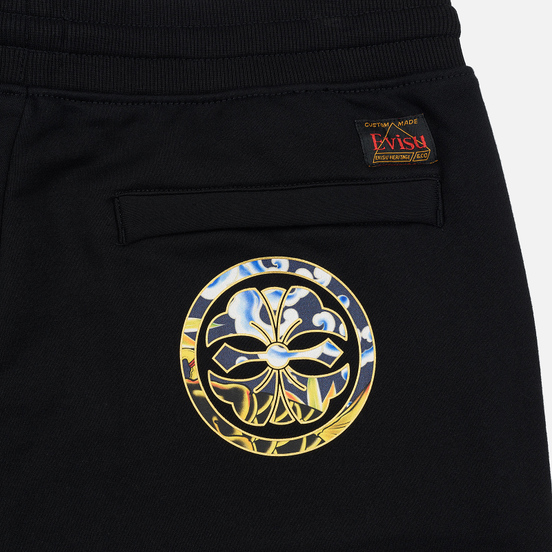 Мужские брюки Evisu All Over Pattern Logo Printed Black