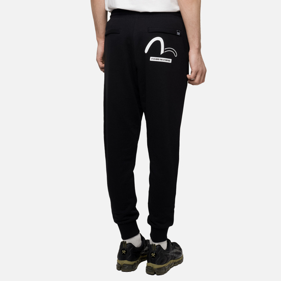 Мужские брюки Evisu Evisukuro Warning Labels Black