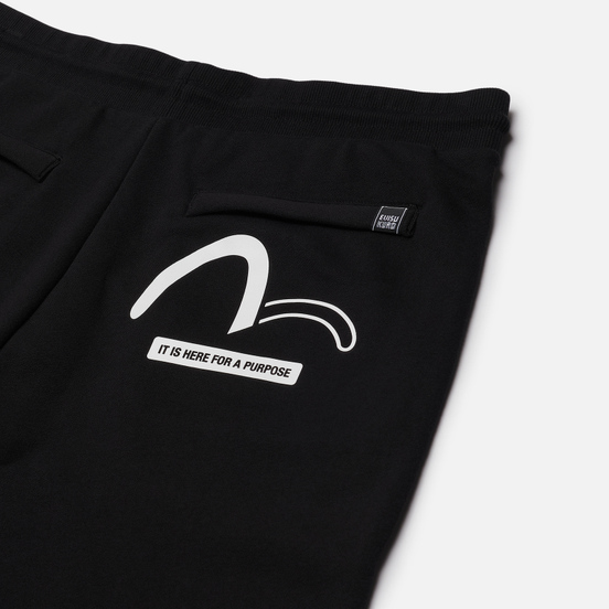 Мужские брюки Evisu Evisukuro Warning Labels Black