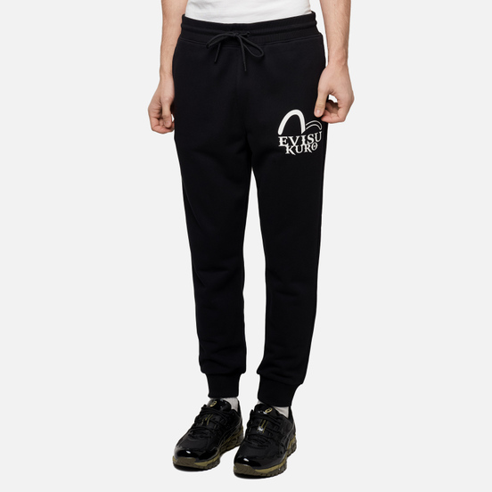 Мужские брюки Evisu Hannya Rings & Seagull Black