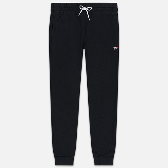 Мужские брюки Maison Kitsune Classic Jog Tricolor Fox Patch Black