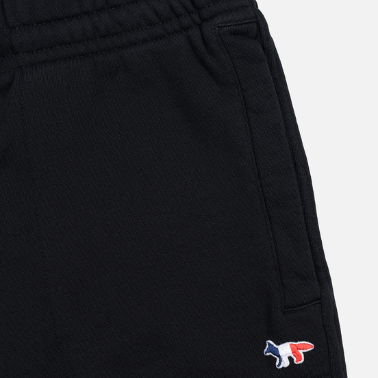 Мужские брюки Maison Kitsune Classic Jog Tricolor Fox Patch Black
