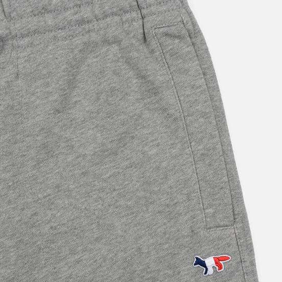 Мужские брюки Maison Kitsune Classic Jog Tricolor Fox Patch Grey Melange