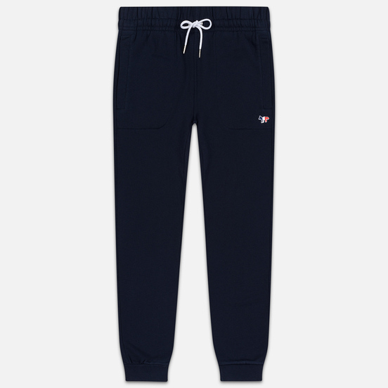 Мужские брюки Maison Kitsune Classic Jog Tricolor Fox Patch Navy