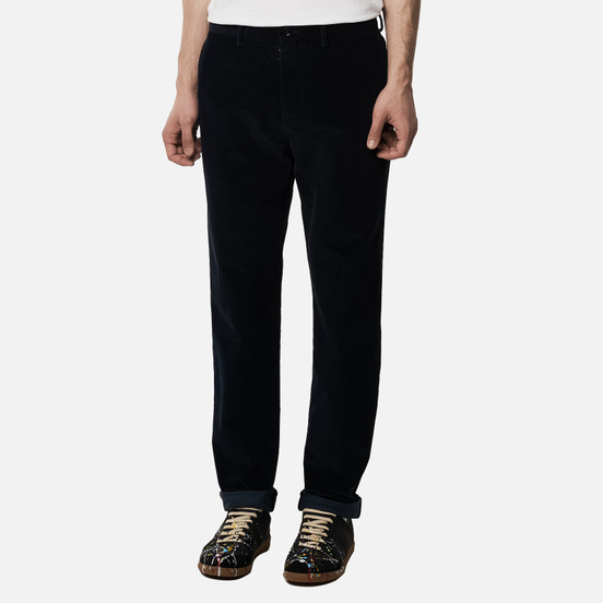 Мужские брюки Maison Margiela Chino Regular Cotton Corduroy Dark Blue