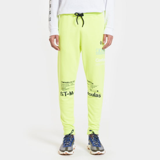 Мужские брюки Marcelo Burlon Lettering Fluo Yellow/Multicolor