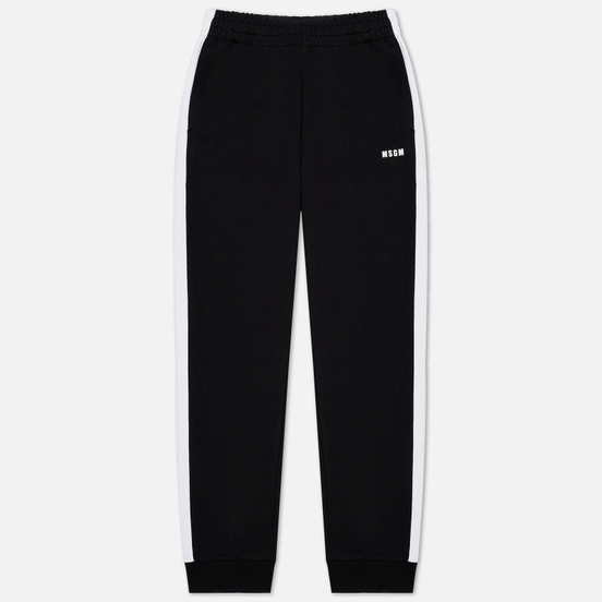 Мужские брюки MSGM Joggers Cotton Side Stripes Black