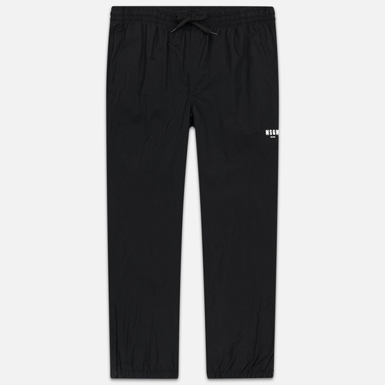 Мужские брюки MSGM Logo Printed Black