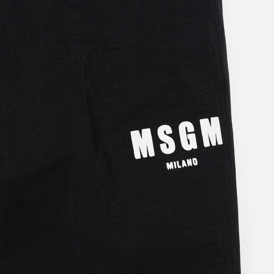 Мужские брюки MSGM Logo Printed Black