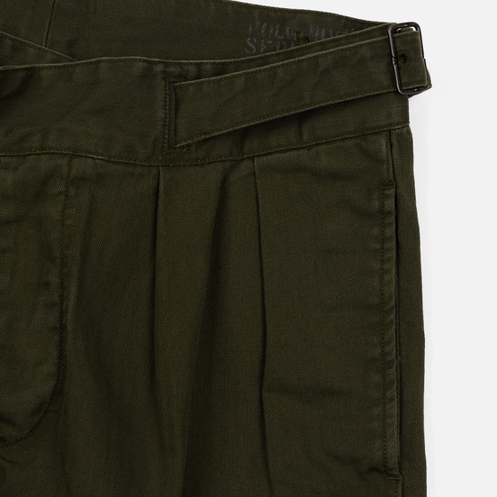 Мужские брюки Polo Ralph Lauren Baggy Fit Batten Pleated Rustic Twill Company Olive