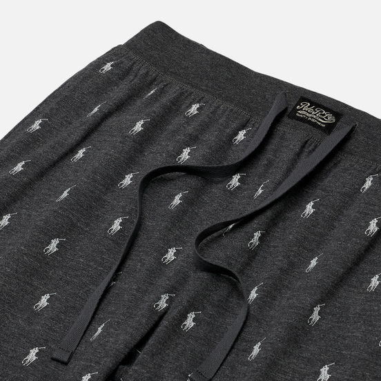 Мужские брюки Polo Ralph Lauren Printed Liquid Cotton Sleep Bottom Charcoal Heather All Over Pony Print