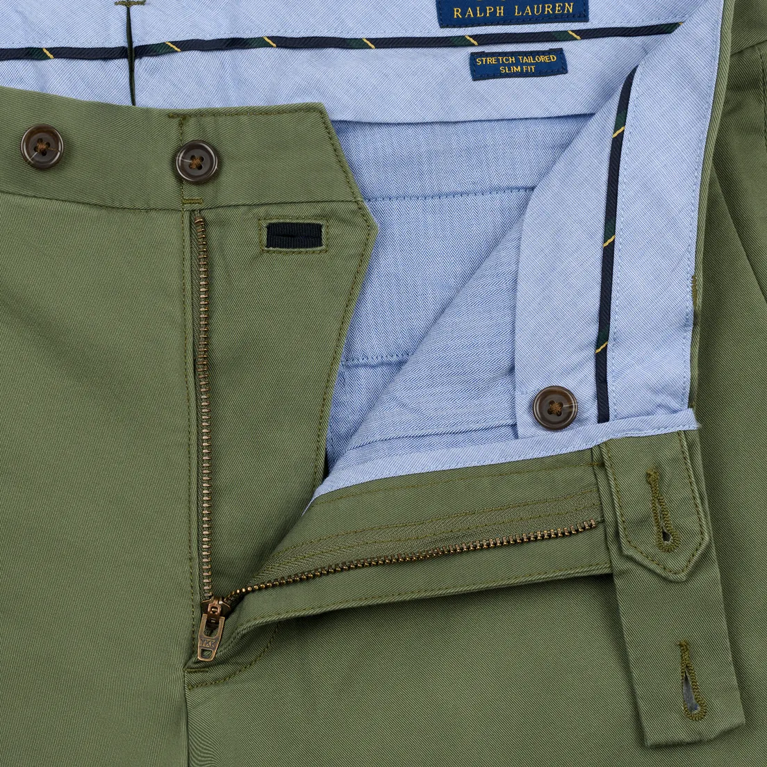 Polo Ralph Lauren Мужские брюки Tailored Slim Fit Lightweight Stretch Military