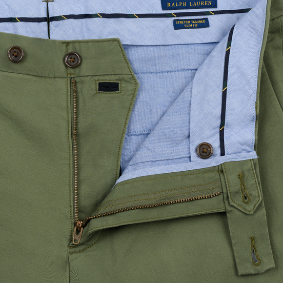Мужские брюки Polo Ralph Lauren Tailored Slim Fit Lightweight Stretch Military Army Olive