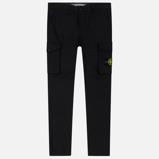 Мужские брюки Stone Island Cargo Straight Leg Cotton Blend Black