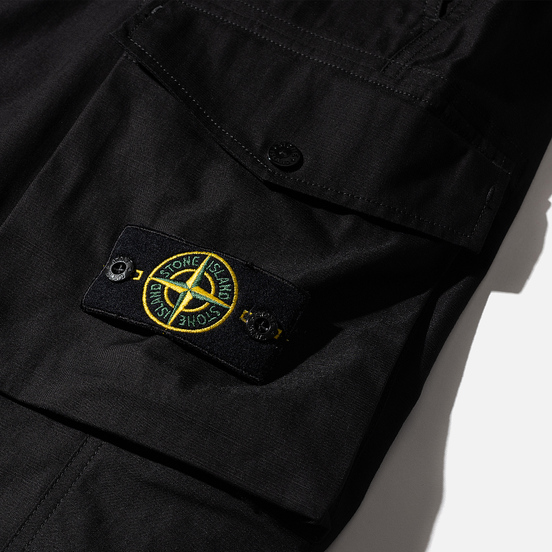 Мужские брюки Stone Island Cargo Straight Leg Cotton Blend Black
