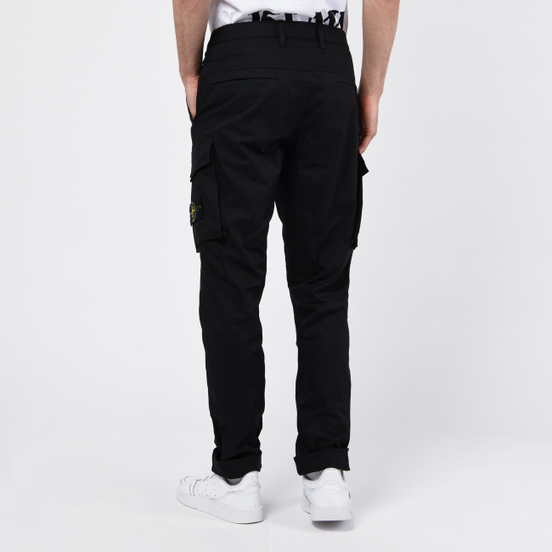 Мужские брюки Stone Island Cargo Straight Leg Cotton Blend Black