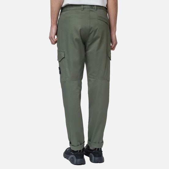 Мужские брюки Stone Island Cargo Stretch Broken Twill Olive Green
