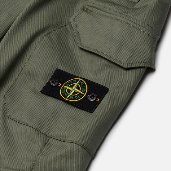 Мужские брюки Stone Island Cargo Stretch Broken Twill Olive Green