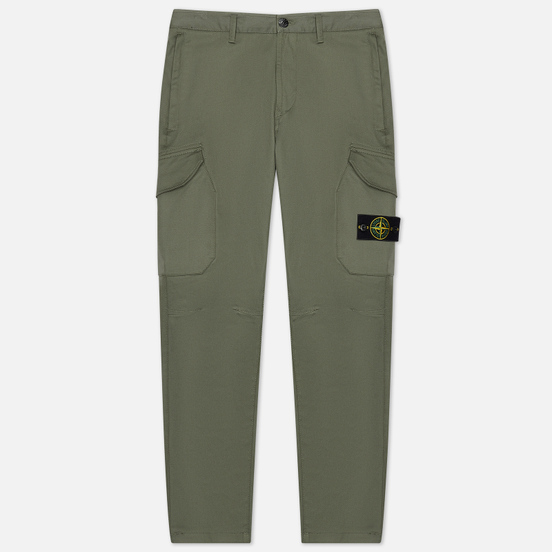 Мужские брюки Stone Island Cargo Stretch Broken Twill Olive Green