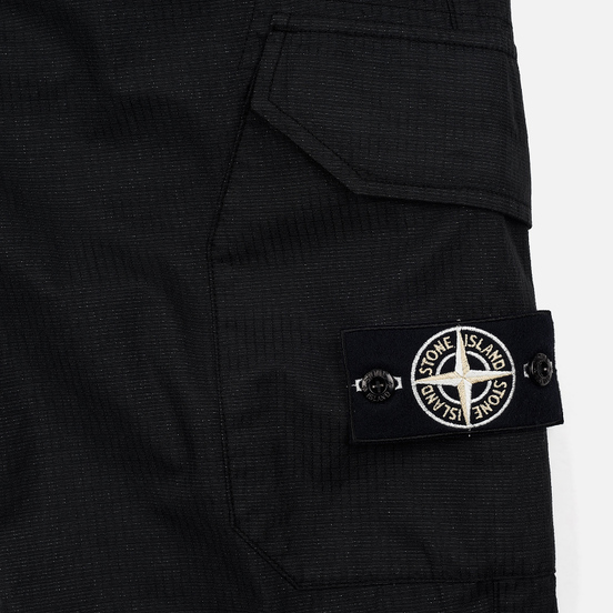 Мужские брюки Stone Island Reflective Weave Ripstop-TC Black