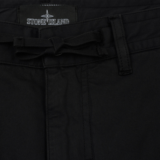 Мужские брюки Stone Island Shadow Project Cotton Wool Satin Tapered Black