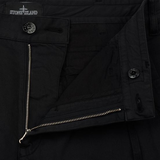 Мужские брюки Stone Island Shadow Project Cotton Wool Satin Tapered Black