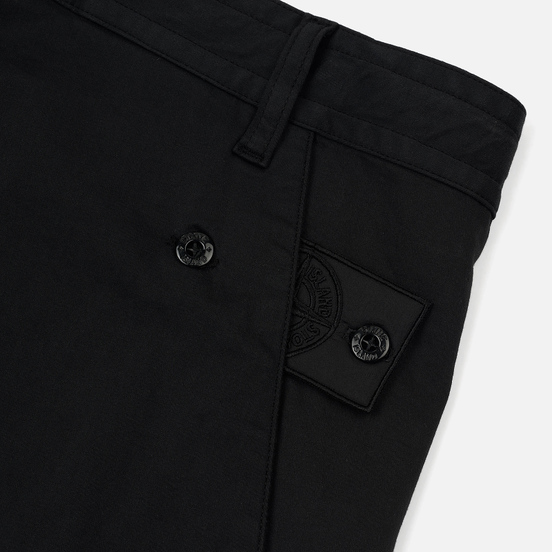 Мужские брюки Stone Island Shadow Project Cotton Wool Satin Tapered Black