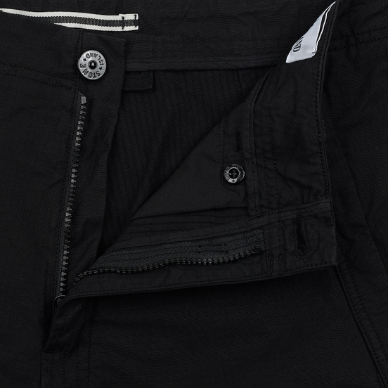 Мужские брюки Stone Island Slim Fit Brushed Stretch Twill Black
