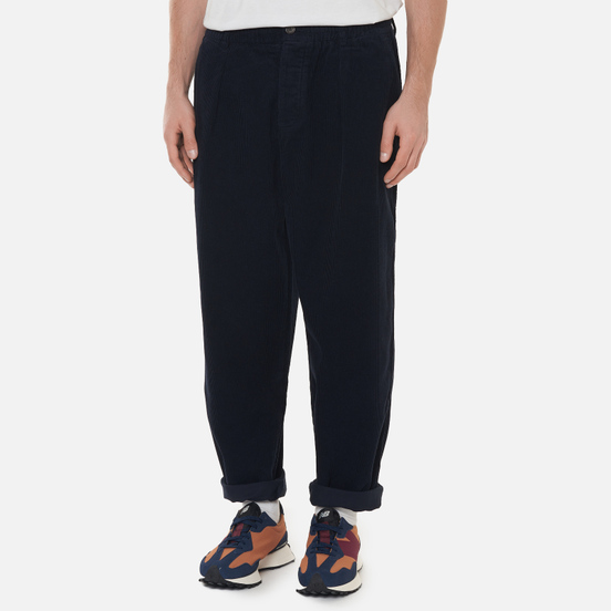 Мужские брюки Universal Works Pleated Track Cord Navy