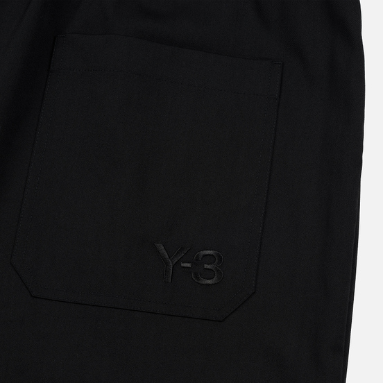 Мужские брюки Y-3 3 Stripes Wool Satin Wide Black/Ecru/Black