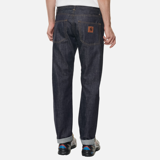 Мужские джинсы Carhartt WIP Klondike Edgewood 12 Oz Blue Rigid