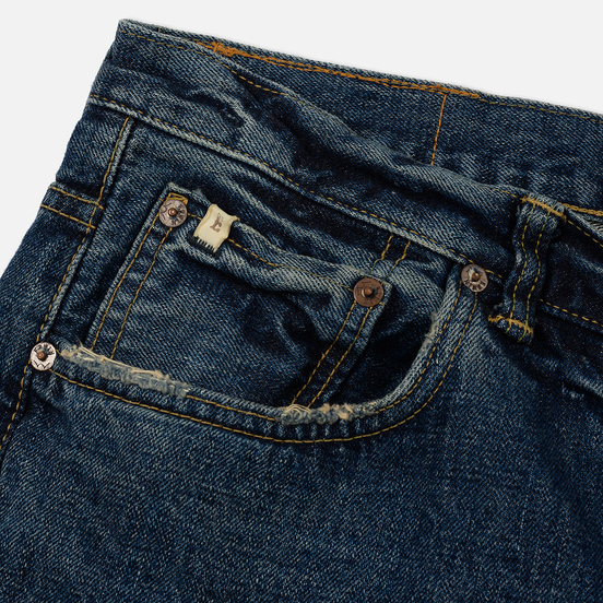Мужские джинсы Edwin Classic Regular Tapered Rainbow Selvage Japan Denim 13 Oz Mid Dark Used