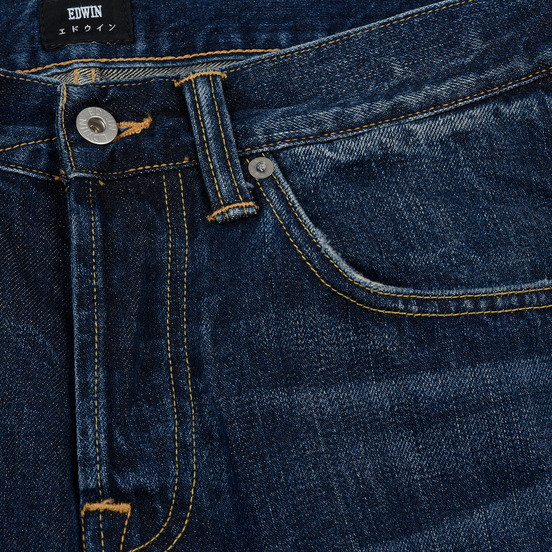 Мужские джинсы Edwin ED-55 63 Rainbow Selvage Denim 12.8 Oz Blue Hiraku Wash