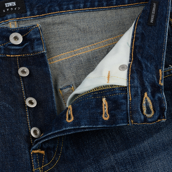 Мужские джинсы Edwin ED-55 63 Rainbow Selvage Denim 12.8 Oz Blue Hiraku Wash