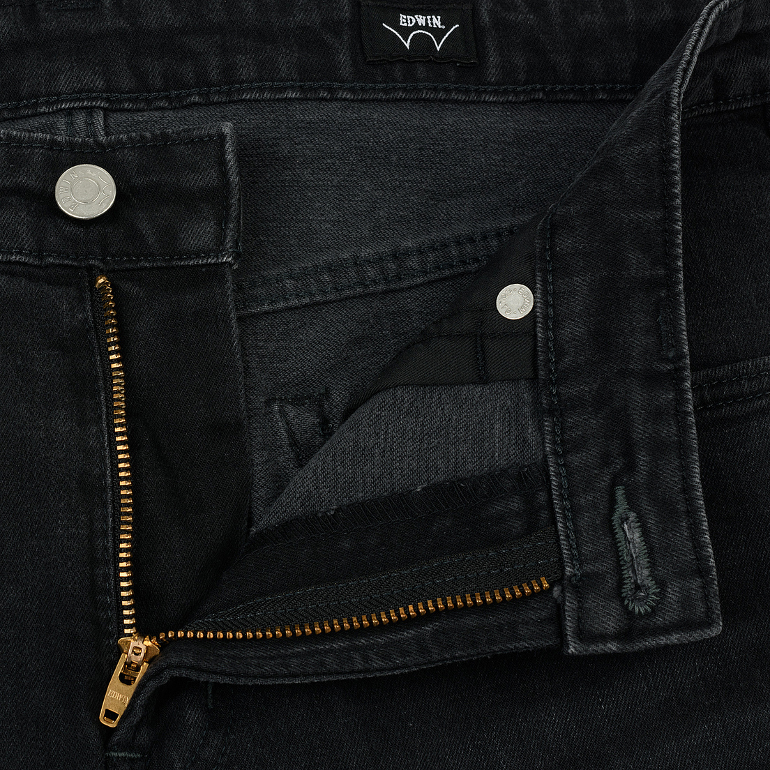 Edwin Мужские джинсы Modern Regular Tapered Black Japanese Stretch Denim 11.5 Oz