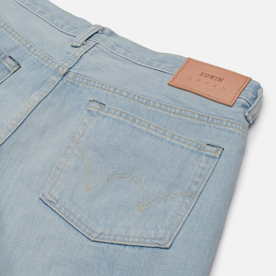 Мужские джинсы Edwin Regular Tapered Nihon Menpu Rainbow Selvage 13.5 Oz Blue Light Used