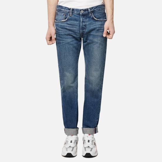 Мужские джинсы Edwin Regular Tapered Nihon Menpu Red/White Selvage 14 Oz Blue Mid Light Used
