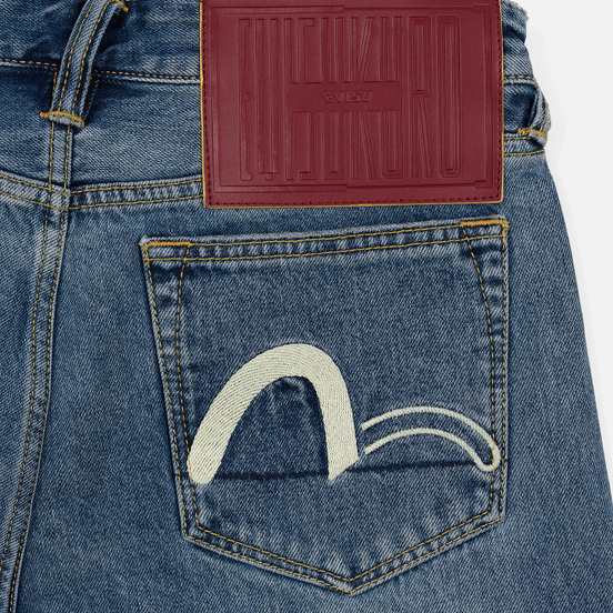 Мужские джинсы Evisu 2010 Evisukuro EK Graffiti All Over Printed Indigo Med Tone