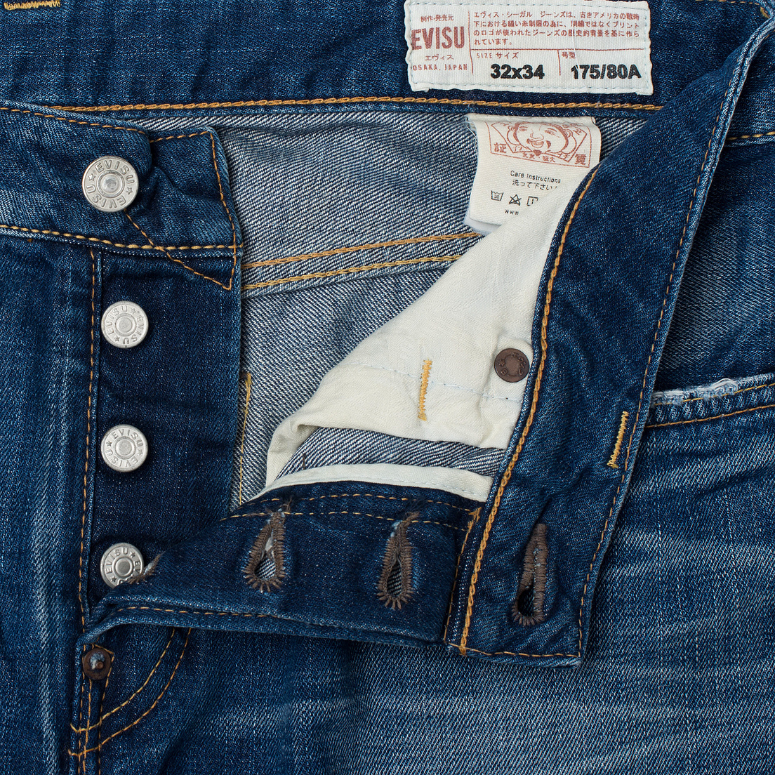 Evisu Мужские джинсы 2010 Slim Fit Seagull Selvedge Denim