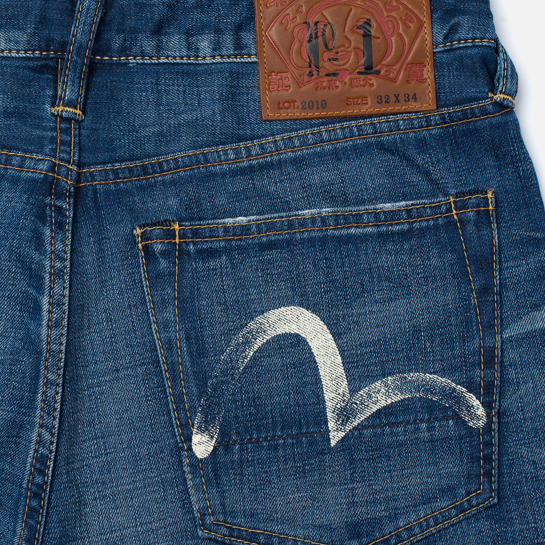 Evisu Мужские джинсы 2010 Slim Fit Seagull Selvedge Denim