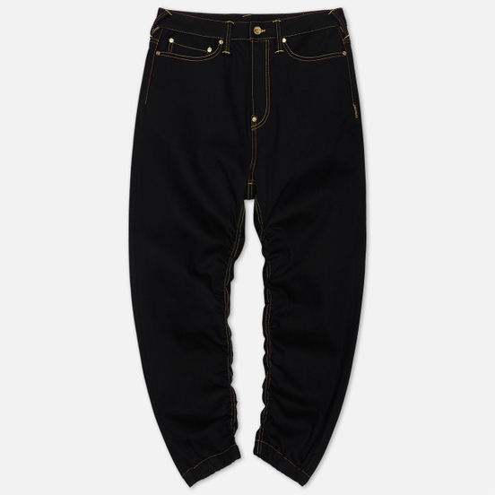 Мужские джинсы Evisu Evisukuro Embroidered Seagull & Kamon 3D 12.5 Oz Black
